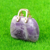 Mini Handbag-Shaped Crystal Agate Pendant for Jewelry Making