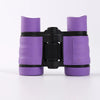 Purple kids binoculars with black casing and ribbed lenses for birdwatching