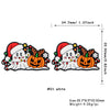 White festive Christmas silicone beads featuring a smiling ghost and pumpkin design