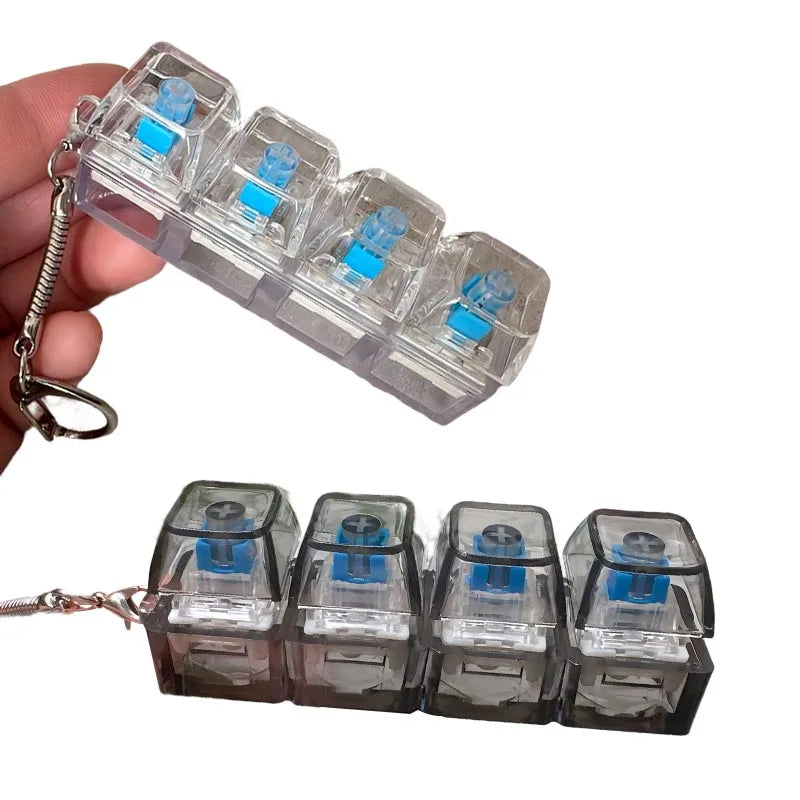 LED Crystal Keyboard Keychain Fidget Toy