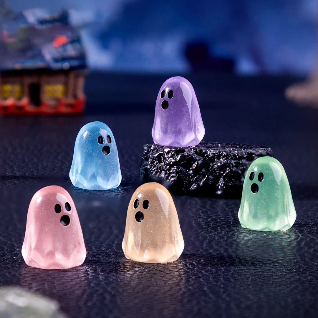 Glow-in-the-Dark Ghost Resin Charms for Jewelry Making