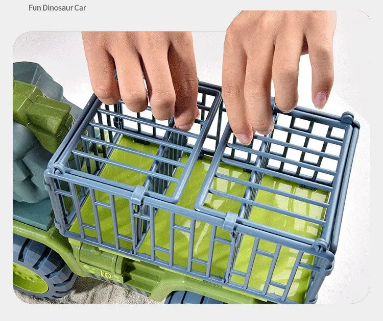 Dinosaur Transport Truck Carrier Playset with Tyrannosaurus Rex
