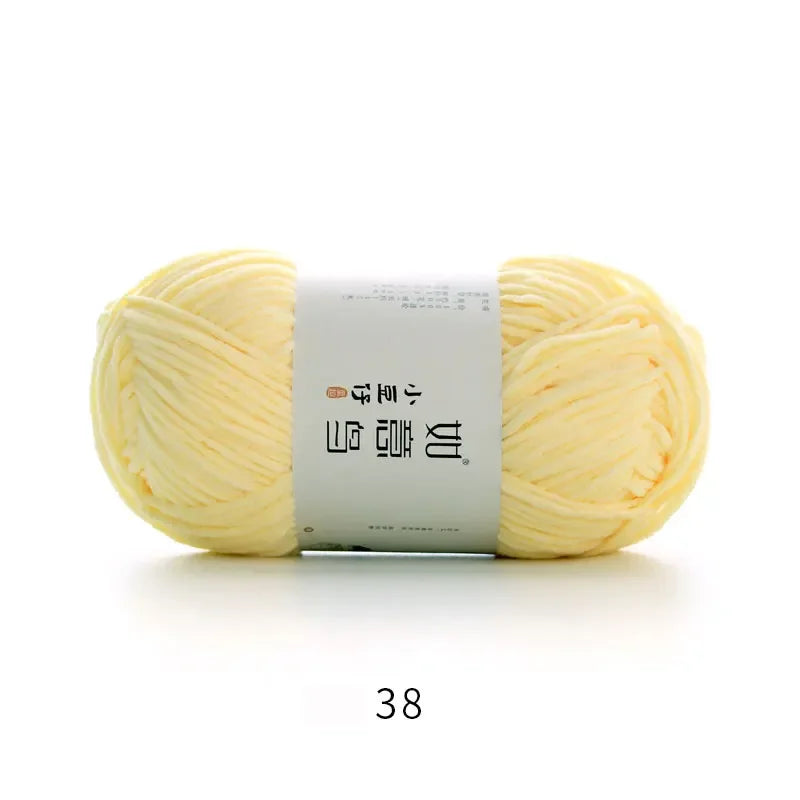 Soft Chenille Yarn for Knitting & Crochet - 50g Ball