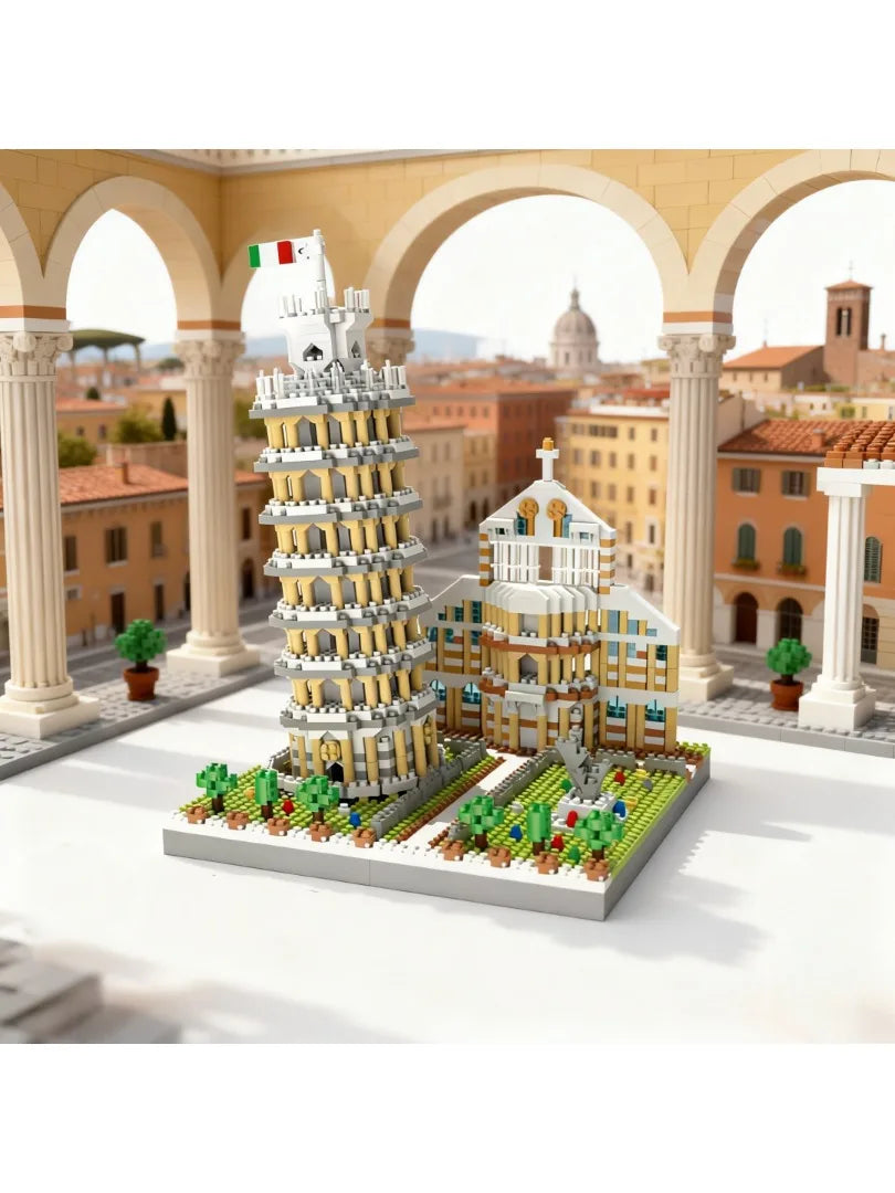 Leaning Tower of Pisa Micro Building Blocks Set