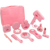 Wooden Pretend Play Makeup Set with Dressing Table & Makeup Bag