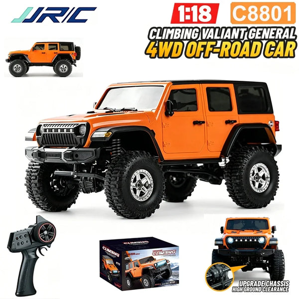 Orange 1:18 skala RC terrängbil 4WD med tillbehör