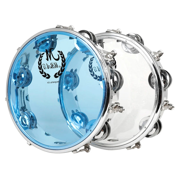 Self-Tuning Double Row Tambourine with Stainless Steel Rings