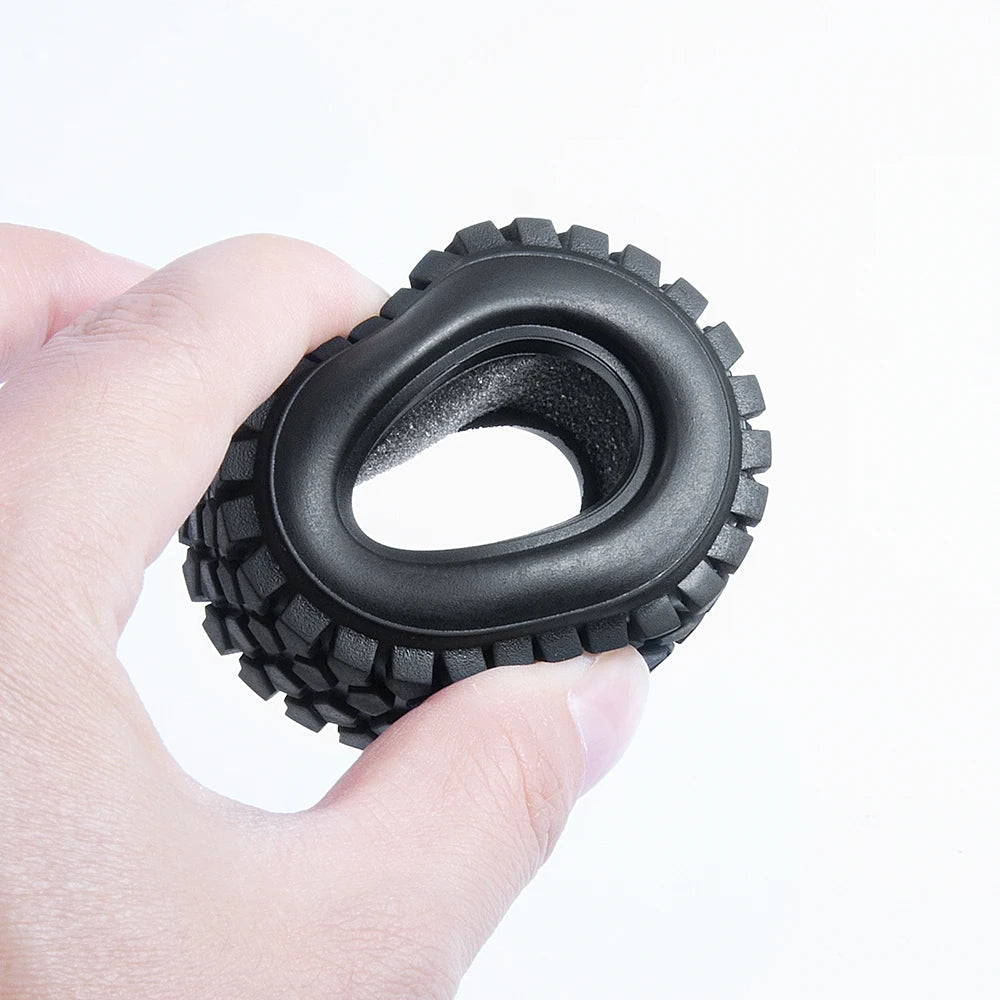 1.0" Mud Terrain Tires for 1/18 & 1/24 RC Crawlers (4-Pack)
