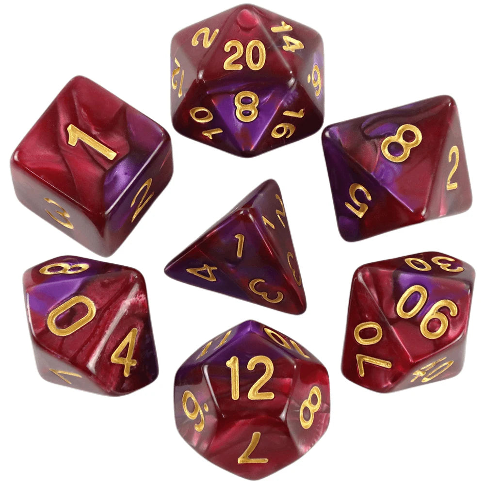 Polyhedral Dice Set (7 Pieces) for Tabletop RPGs