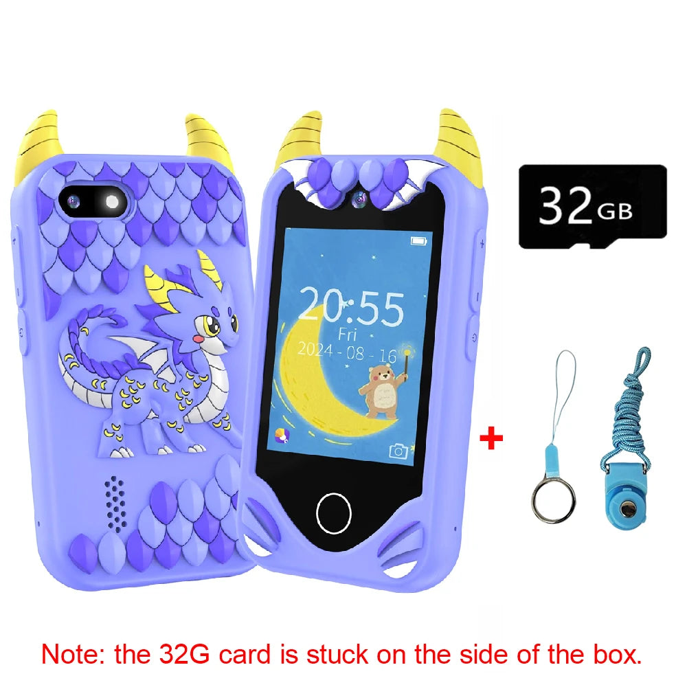 Kids' Smart Phone Toy with Dual Camera and 28 Learning Games