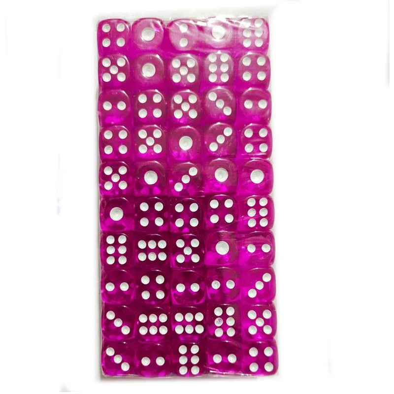 Translucent Acrylic D6 Dice Set – 100 Multicolor Dice for RPG & Board Games