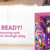 A box of the DIY 3D Moon Night Light Craft Kit featuring a purple and blue spherical moon design.