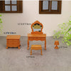 Miniature Dollhouse Furniture Set with Cradle, Piano & Table