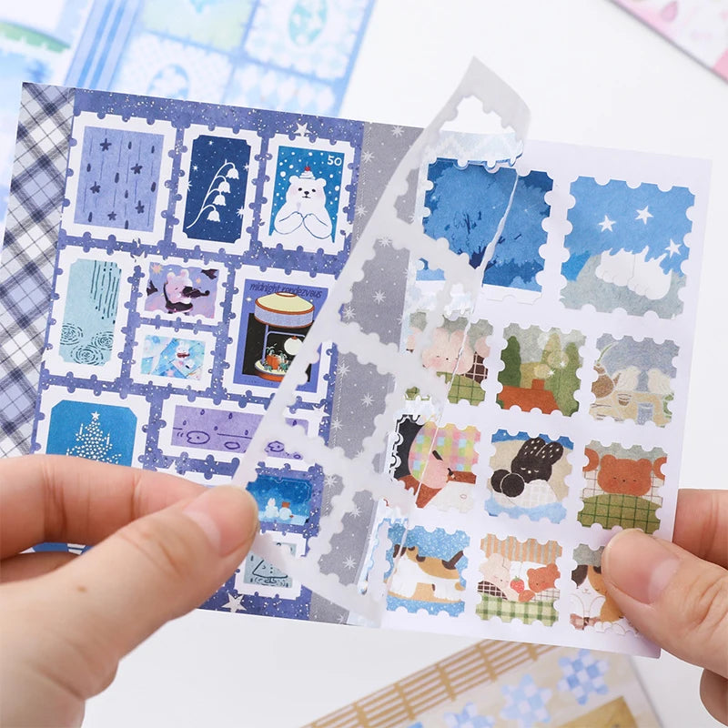 Korean Style Duplex Sticker Set (30 Sheets) for Scrapbooking & Journaling