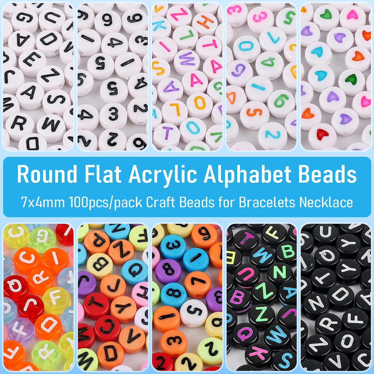 Acrylic Alphabet Letter Beads Kit for Jewelry Making