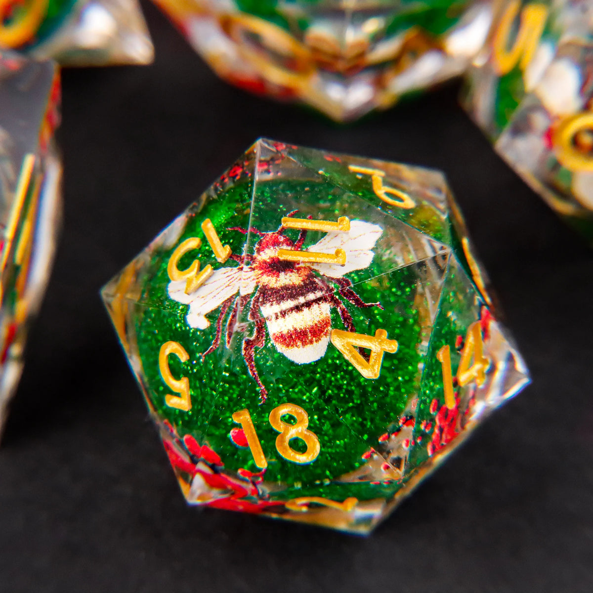 Resin Polyhedral Dice Set for Tabletop RPGs (7 Pieces)