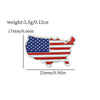 American Flag Cross Enamel Brooch Pin