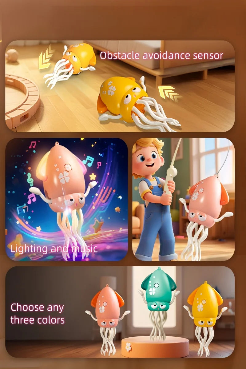 Interactive Dancing Octopus Toy with Obstacle Avoidance