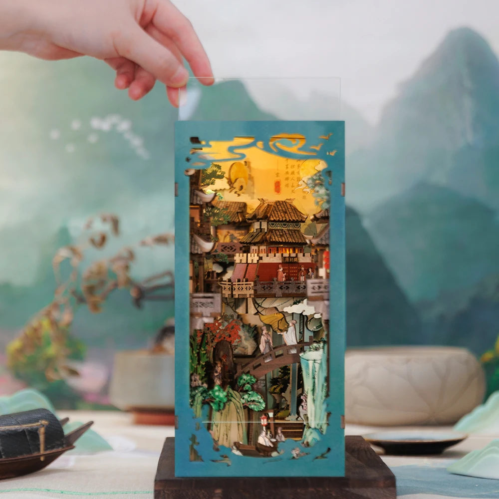 Eternal Bookstore DIY Book Nook Kit with LED Lighting
