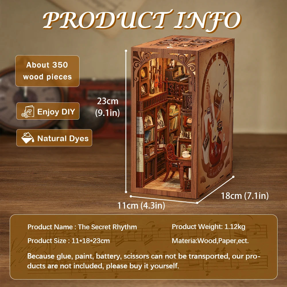 Eternal Bookstore DIY Book Nook Kit with LED Lighting
