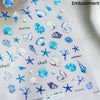 Ocean-Inspired Nail Art Sticker Set