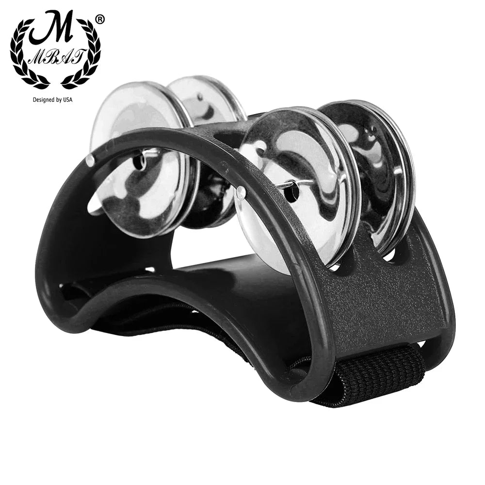 Foot Tambourine with Jingle Bells – Rainbow Percussion Instrument
