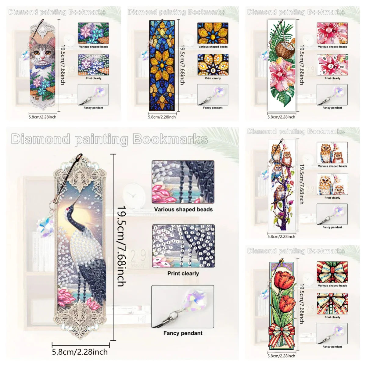 DIY Diamond Art Bookmark Craft Kit