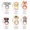 Handcrafted Wooden Crochet Animal Rattle for Babies
