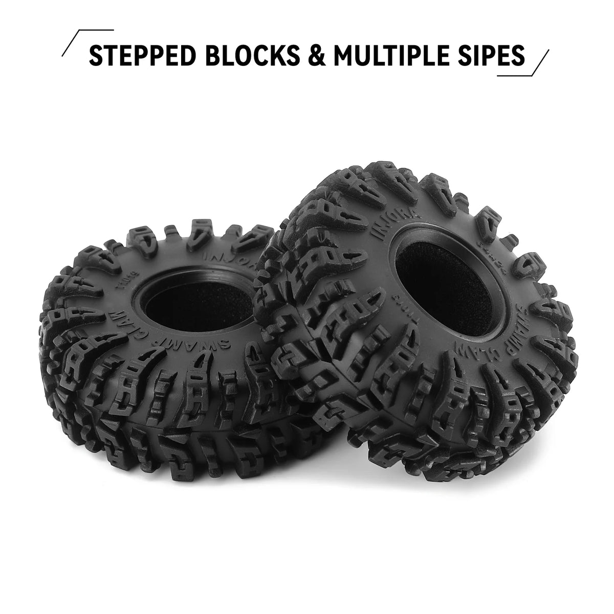Swamp Claw 1.0" RC Crawler Tires (64mm) for 1/18 & 1/24 Scale Trucks