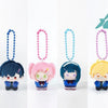 A collection of five mini plush blind box charms featuring various hair colors and styles.