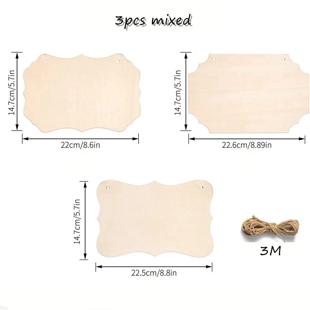 DIY Wooden Hanging Ornament Craft Kit (Set of 3)