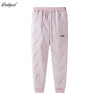 Light pink kids waterproof winter pants with a fleece lining
