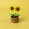 Handmade Crochet Sunflower in Pot
