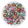 A collection of colorful festive Christmas silicone beads and charms for jewelry making
