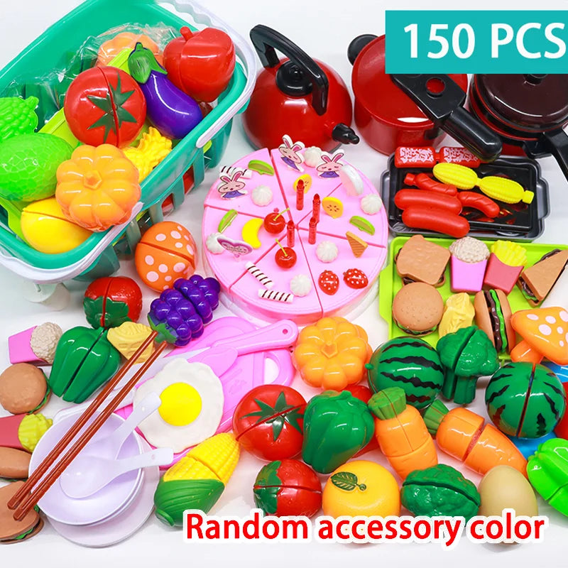 Pretend Play Food Cutting Set for Kids – Educational Fruit & Vegetable Toy