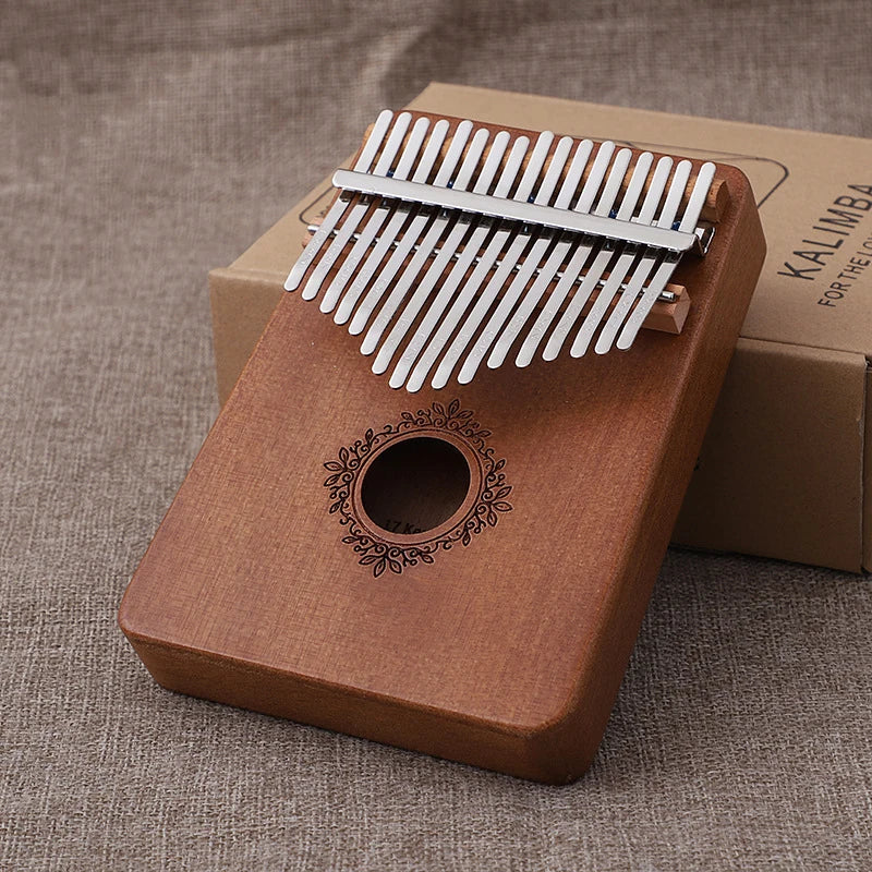 17-Key Mahogany Kalimba Thumb Piano