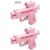 Two pink prank gun toy water gun set with two pieces for summer fun