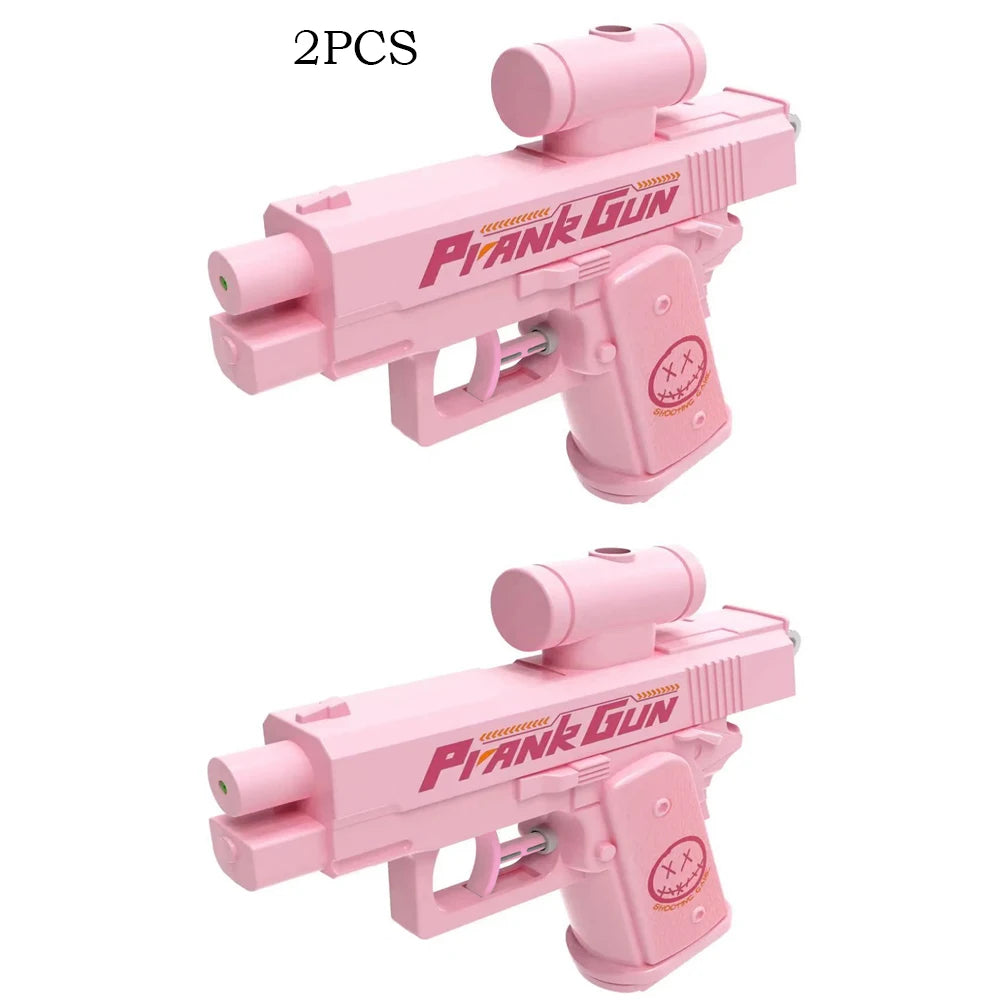 Two pink prank gun toy water gun set with two pieces for summer fun