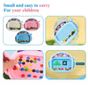 A set of pink and blue magnetic doodle boards for children with pens and beads.