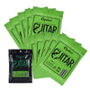 A pack of 10 Orphee acoustic guitar strings in bright green packaging.