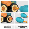 A set of parts for a DIY Nut Assembly Engineering Vehicle Toy, showing components and instructions for assembly.