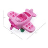 A pink city traffic vehicle building blocks set featuring trucks and buses.