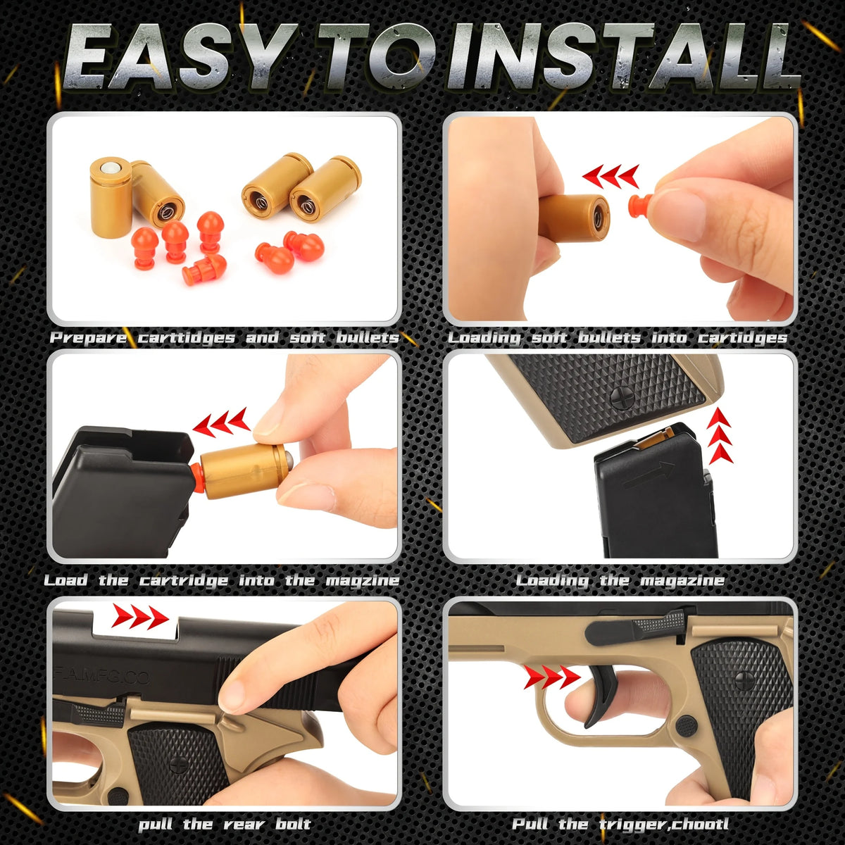 Reusable Soft Shell & Bullet Kit for Toy Guns