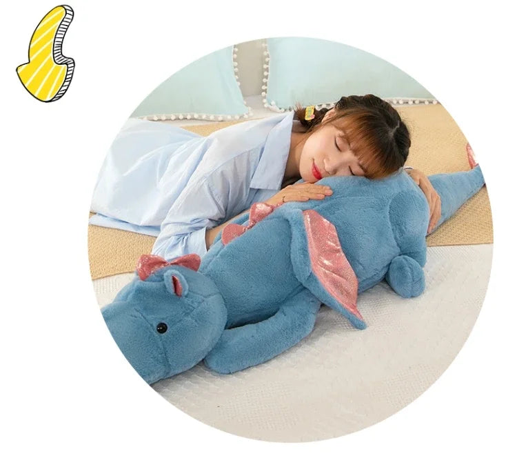 Cute Dragon Plush Pillow – Soft Stuffed Animal for Kids & Adults
