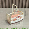 Miniature Dollhouse Cradle Bed with Charming Design