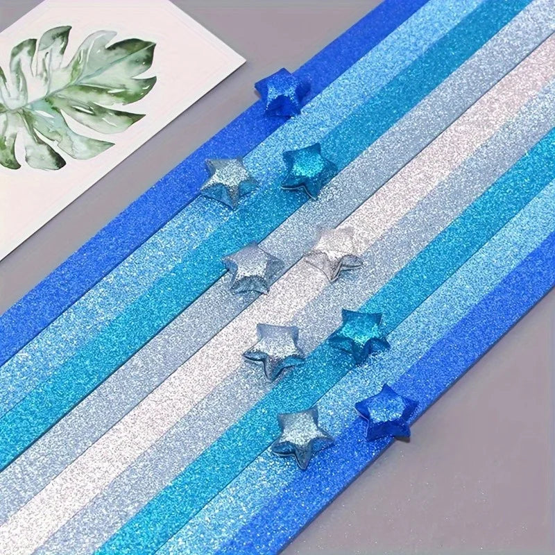 520-Piece Colorful Origami Star Paper Strips for DIY Craft Projects
