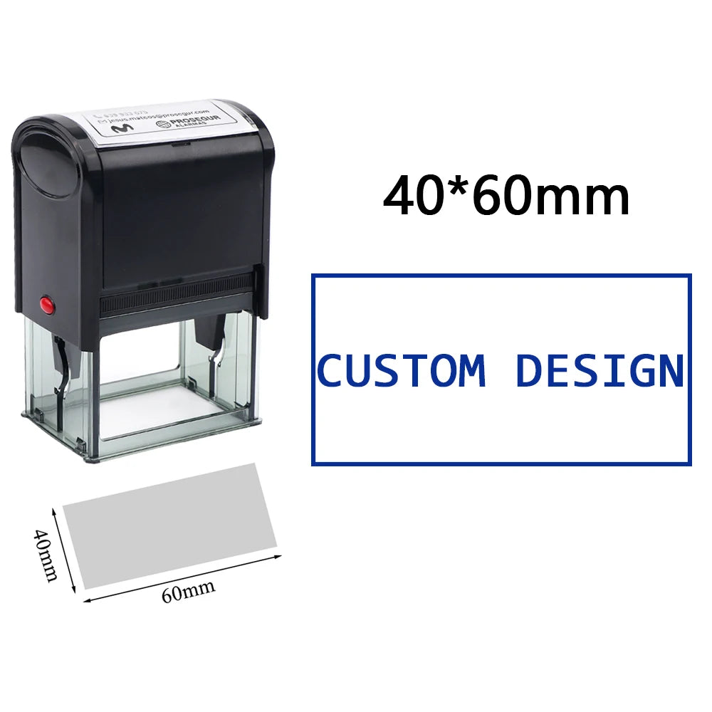 Customizable Self-Inking Rubber Stamp