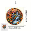 Premium Wooden Jigsaw Puzzle – Villa Peacock Owl Landscape