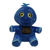 A blue plush toy resembling a character from Five Nights at Freddy's