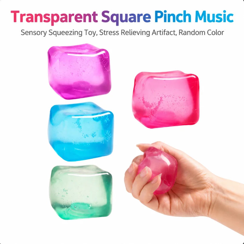 Squishy Stress Cubes – 4-Pack Sensory Fidget Toys